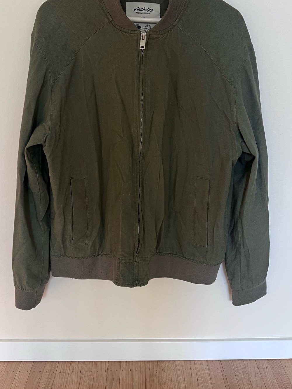 Aesthetica Olive Green Men's Zip-Front Windbreaker
